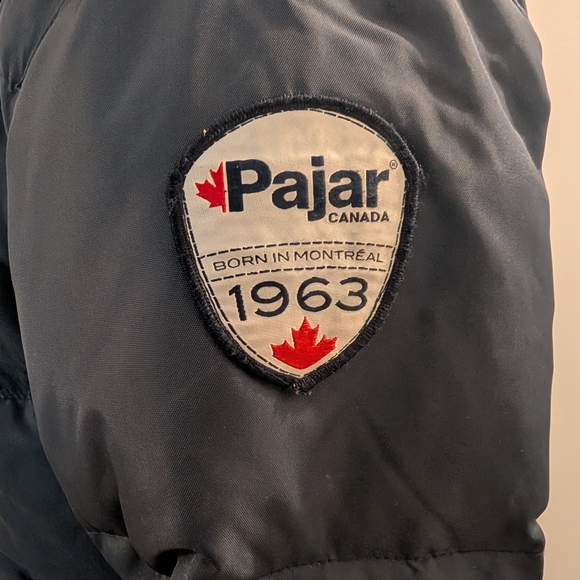 Pajar Women's Dark Blue Puffer Coat with Real Fur Hood. - Picture 3 of 13